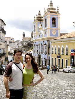 el Pelourinho de fondo y nosotros