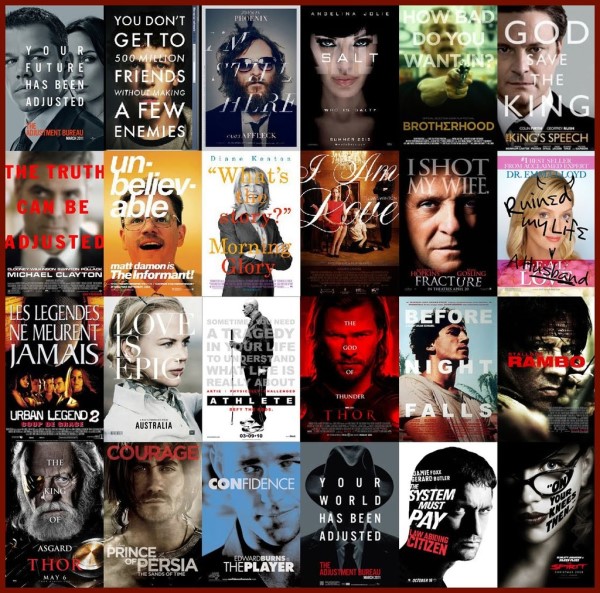 Word on face movie posters