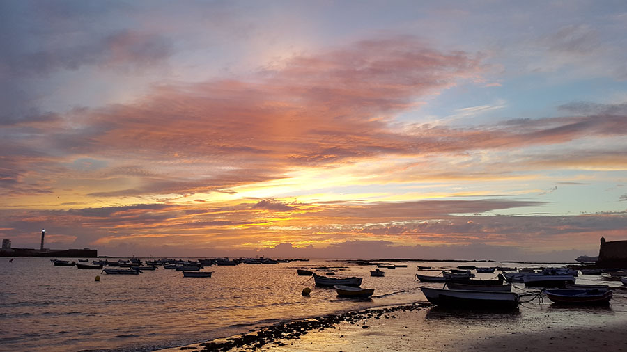 Atardecer en Cádiz