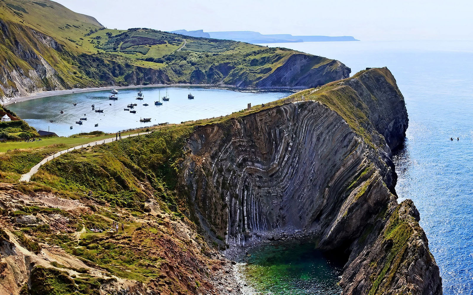 Lulworth Cove, cerca de Dorset, UK